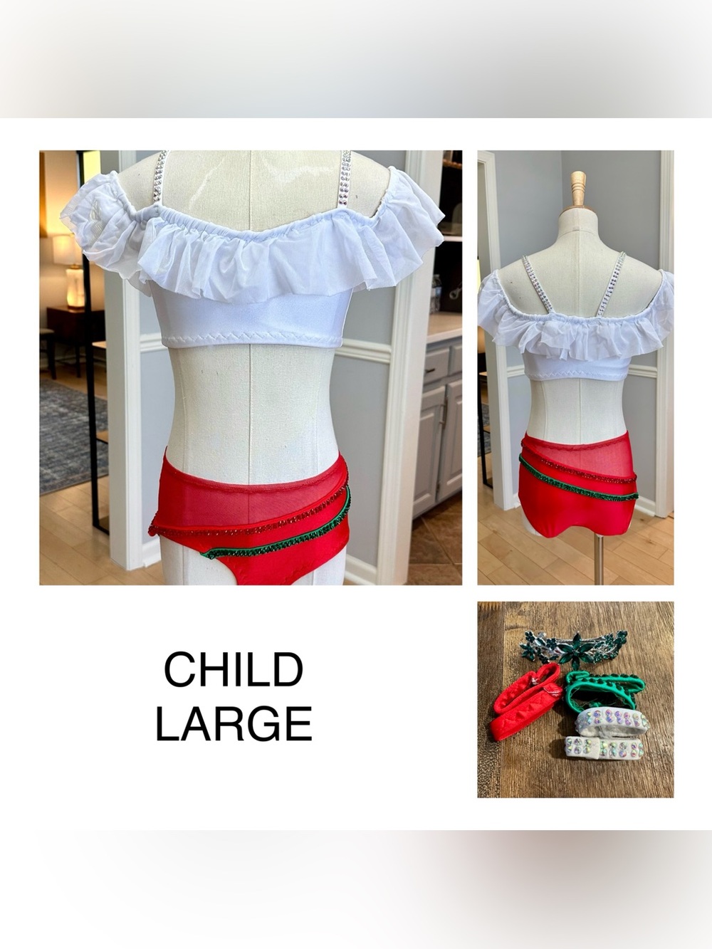 Red/white/green costume CL